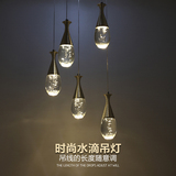 简约现代创意LED餐吊灯高档亚克力水滴吊灯人性水晶楼梯吊灯