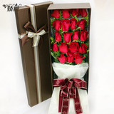 红玫瑰礼盒装鲜花速递杭州上城宁波温州福州厦门同城花店全国送花