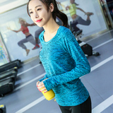女子运动衣健身跑步运动训练服女款跑步速干衣修身长袖运动紧身衣