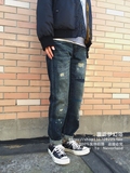 【梦幻岛】Wrangler威格 专柜 泼漆 修身 直筒 牛仔裤男 WMS304