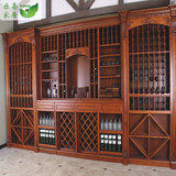 成都全屋定制家具整体酒柜储藏柜 特价美式欧式实木酒窖定做