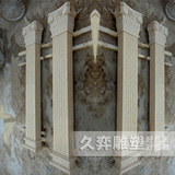 【久弈雕塑】大理石罗马柱欧式方柱室内柱子石雕背景墙装饰柱