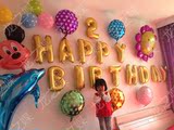 儿童宝宝2周岁生日用品批发 生日派对装饰布置 铝膜字母气球套餐