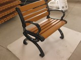 百年洪源 公园椅花园别墅游乐场订制椅子塑胶木园林批发铸铝椅子