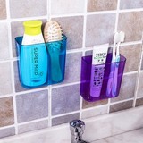 卫生间透明强力吸盘放牙具桶梳子置物架浴室迷你牙刷牙膏收纳盒