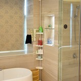 顶天立地浴室置物架 日本收纳创意 落地转角5层马桶整理架浴室架