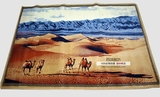新疆纯羊毛艺术挂毯画大漠驼铃客厅壁挂壁毯壁画沙漠风光礼品包邮