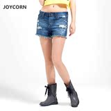 Joy Corn新款欧美女士雨鞋水靴平跟马丁雨靴格纹防滑防水套鞋水鞋