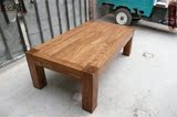 老榆木家具茶几原木电视桌原生态实木家具简约厚重大气韩式桌