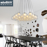 现代简约餐厅吊灯时尚卧室客厅灯具创意个性吧台灯楼梯玻璃球吊灯