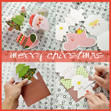 信的恋人圣诞贺卡圣诞节折叠卡祝福卡明信片卡片带信封