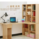 创意简约现代书柜组合电脑桌书桌转角简易带书架台式桌写字可定制