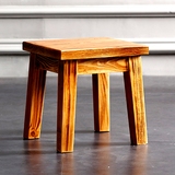 换鞋凳浴室凳儿童凳矮凳家具包邮复古原木实木松木小方凳子小板凳