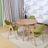 餐桌 全实木橡木 圆桌圆形餐桌椅组合小户型MUJJ简约风格新款