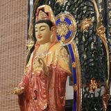 三漫陀佛像 纯铜鎏金 西方三圣 阿弥陀佛 观音 大势至菩萨站像
