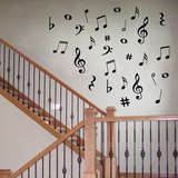 音符贴纸音乐教室幼儿园儿童学校琴行布置装饰墙贴橱窗玻璃贴包邮