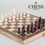 2.5寸Chess高档品质外销榉木质国际象棋折叠实木西洋游戏棋子盒
