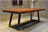 美式工业风格家具 工作桌 会议桌复古铁艺实木餐桌
