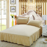 床罩三件套床裙单件纯色简约风防滑保护套双人1.8/2.0m米床上特价