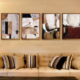 欧式风格客厅装饰画沙发背景墙有框画卧室壁画现代简约酒店抽象画