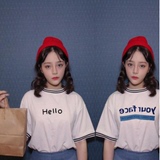 【天天特价】夏季新款韩版短袖T恤女时尚百搭上衣学生姐妹闺蜜装