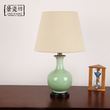 景德镇陶瓷台灯 现代中式创意床头卧室书房小台灯宜家风格家居