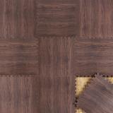 丽家国际 EVA木纹满铺地毯30*30cm拼块9片装沙发厨房客厅卧室拼