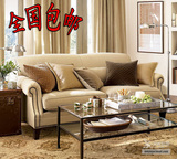 全国包邮特价简约现代布艺沙发 新古典实木单人双人三人客厅沙发