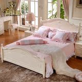 韩式床公主床烤漆简约韩式儿童床卧房1.2米1.5米双人床实木床包邮