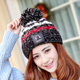 韩版冬季帽子女加绒加厚护耳保暖帽潮 针织毛线帽 冬天月子帽包邮