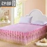 韩版时尚单件床套床罩床笠新蕾丝新款床裙-凤舞玫瑰-粉特价包邮