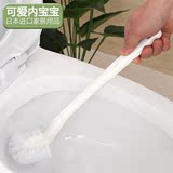 日本进口浴室厕所刷卫生间马桶清洁刷塑料长柄硬毛洁厕刷子无死角
