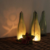 酒瓶风灯美式花瓶蜡烛台摆件瓶子咖啡厅酒吧室外家居创意浪漫装饰