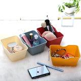 宜家创意长方形收纳盒 迷你桌面杂物整理盒 塑料置物盒