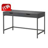 宜家办公桌代购宜家大件采购阿来斯 书桌, 灰/白色131x60 cm