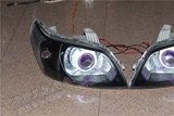 雪佛兰新乐风大灯总成改装 LED日行灯Q5双光透镜天使眼疝氙气灯乐