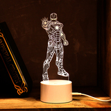 LED创意生日礼物USB卧室个性装饰3D灯钢铁侠夜灯遥控灯触摸小台灯