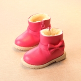 2015冬季新款女童靴子儿童雪地靴公主短靴小女孩棉靴宝宝加绒棉鞋