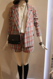 韩国东大门代购西服女装新款秋装外套韩版修身小西装套装格子系潮