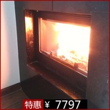 澳洲纽波特嵌入式铸铁燃木真火壁炉实木取暖炉别墅烤火炉双面壁炉