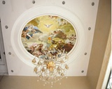 欧式油画客厅吊顶天花板墙纸 宗教人物画 无纺布壁纸  3D大型壁画