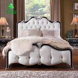 欧式床成人床双人床橡木雕花婚床白色实木床奢华1.8米1.5米 现货