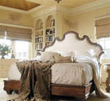 美式乡村实木床 1.5 1.8米橡木双人床北欧宜家简约软包床卧室家具