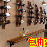 葡萄酒架实木壁挂式红酒架创意时尚悬酒架 酒吧墙壁酒柜餐厅装饰