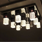 简约现代水晶灯方形汽泡水晶吸顶灯客厅灯卧室灯餐厅灯家居照明
