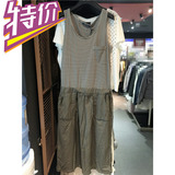 KAMA 卡玛 夏季新款女装 雪纺拼接条纹背心连衣裙 7215156