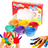 盒装手指画颜料无毒可水洗儿童绘画套装宝宝涂鸦工具早教益智