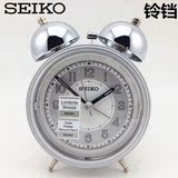 SEIKO日本精工钟 静音防贪睡金属铃铛扫秒机芯 新款正品闹钟035
