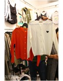 韩国东大门直邮代购女装Basquiat 左/右色新品长袖修身系扣针织衫