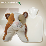 德国HUGO立体卡通公仔外套注水热水袋 婴儿童毛绒玩具充水暖水袋